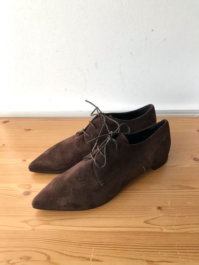 Premoli brown suede lace up shoes new, 8/41