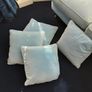 Antique Dutch sofa blue buttoned back with 4 cushions and 2 arm covers Image 6
