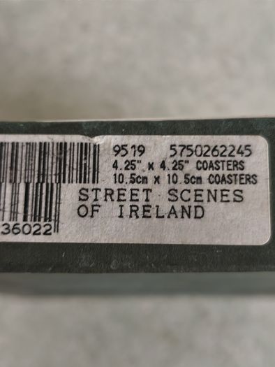 Vintage Pimpernel Hot Coster - Diferernt Irish Towon - Set Of 5 In Box