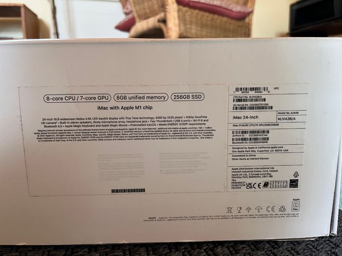 Imac - 21,1/m1 (8-cpu 8-gpu)/8gb Ram/256gb Ssd