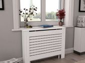 Radiator Covers 2 pcs White 112x19x81.5 cm MDF