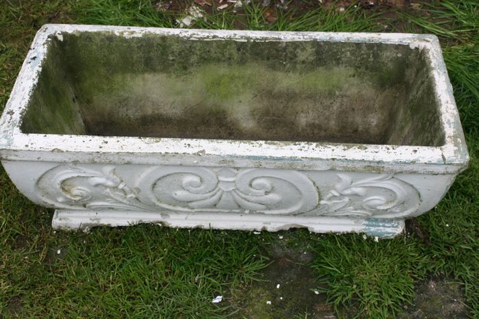 Vintage rectangular Flowerpot (heavy)