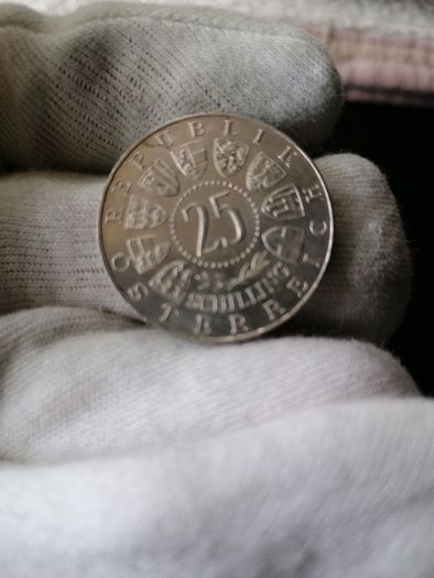 1958 Austria Silver 25 Schilling Coin