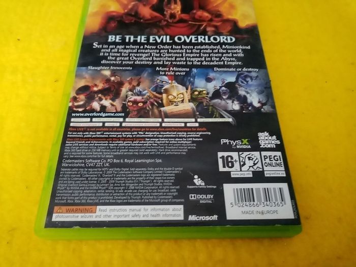 Overlord II Xbox 360 games Original