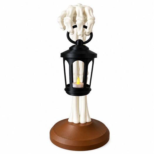 Lantern of the Undead - Skeleton Arm LED Lantern - Halloween Decor - 3D
