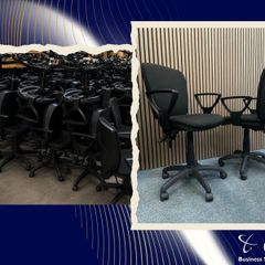 300 X Black Adjustable Office Chairs ON SALE