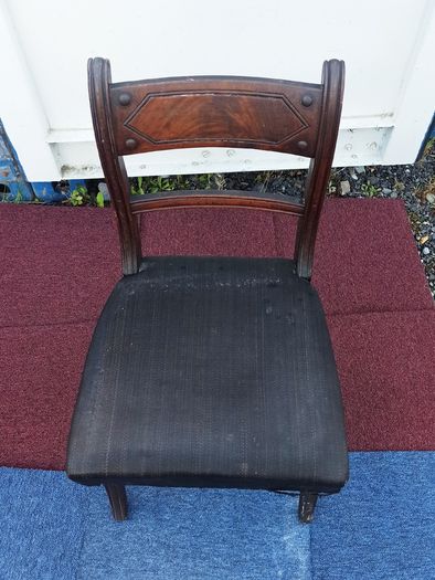 19th-century Regency period oak dining chair