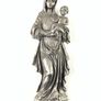 Vintage pewter Madonna and child wall hanging Image 2