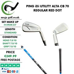 Ping iDi Utility #4 Iron 23 Degree / Alta CB 70 Regular / Red Dot