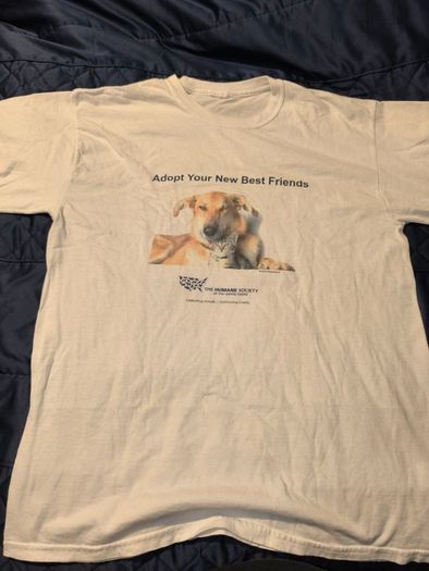 Animal adoption t shirt from USA size XL