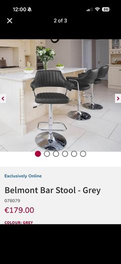 2 grey bar stools for 50 euro