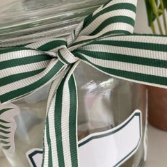 ShabbyChic Glass Storage with Ribbon inside