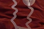 new in box double acrylic candle holder