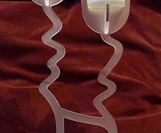 new in box double acrylic candle holder