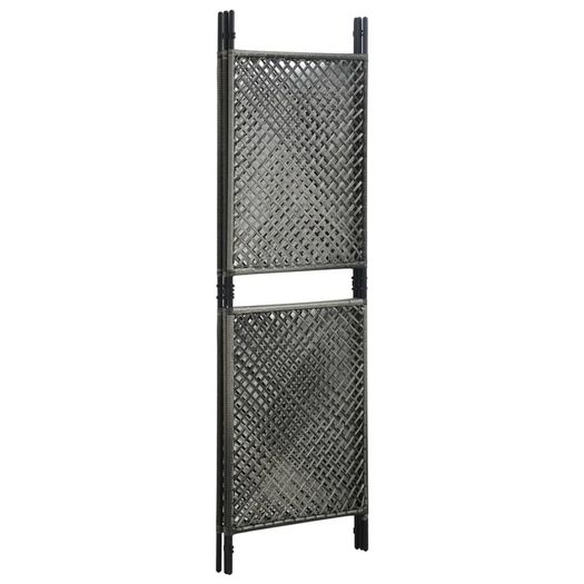 Fence Panel Poly Rattan 1.8x2 m Anthracite