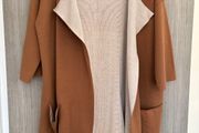French Connection tan and cream cardigan