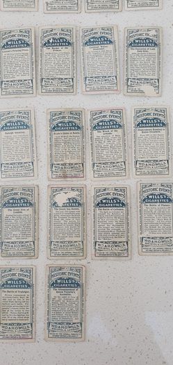 Vintage Cigarette Cards Historic Events by WD and HO WILLS