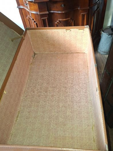 Vintage Hard Travel Suitcase, 1940s to 1950s, featuring a rigid textured brown exterior, metal corner guards, and a molded carry handle, Measurements are in the photo's, Postage Available or Collection