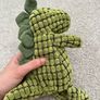 Jellycat Doppy Dino Green Bumpy Waffle Textured Dinosaur Retired Plush Image 4