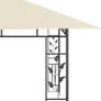 Gazebo with Mosquito Net and String Lights 4x3x2.73 m Cream 180 g/m Sq Image 7