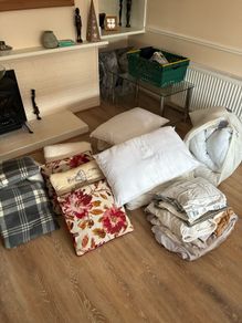 Pillows , sheets , duvet