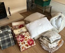 Pillows , sheets , duvet