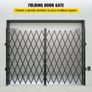 Double Folding Security Gate, 382 x 214 cm(W x H) W Folding Door Gate, Steel Accordion Security Gate, Flexible Expanding Security Gate, Image 3