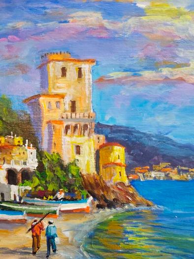 Original Italian coastal painting