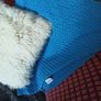 Blue Knitted Blanket Image 2
