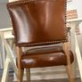 leather armchair -solid oak Image 4