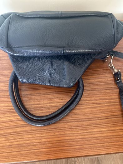 Leather Versatile Navy Hand/Shoulder/Crossbody Bag