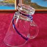Antique Kilkenny Cobalt Blue Swirl Glass Large Footed Water Jug /Pitcher Image 8