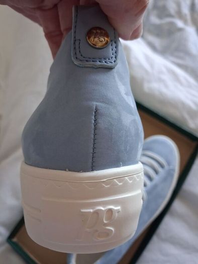 Paul Green Leather Sneakers - Light Blue - UK 6 - BNWT RRP 199