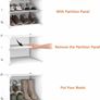 Shoe Storage, Oversized 2 x 7 Tier Shoe Rack Organiser to 28 Pair Shoes, Multifunctional Dust-proof Shoe Storage Cabinet for All Kinds of Shoes, Books, Toys and Clothing (MULTIPLE COLOURS/SIZES) Image 7