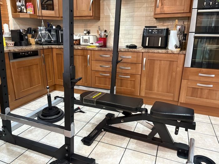 Heavy Duty Squat Power Rack (rated To Hold 350kg!) Gym Weight Set, Bench Bars, Weights, Cable System!!!