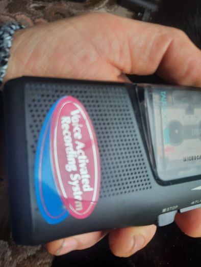 Voice activated recording system  tape dictation machine recorder player
