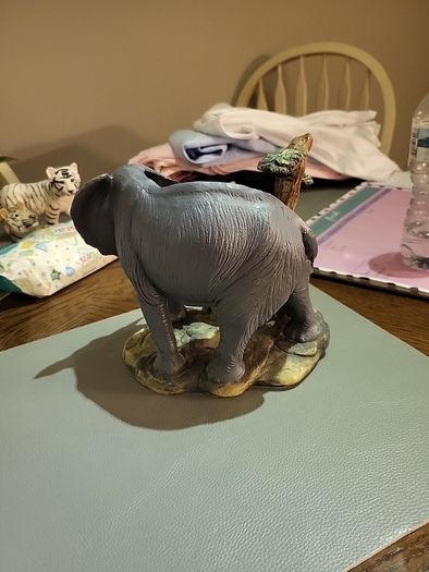 Elephant and calf ornament