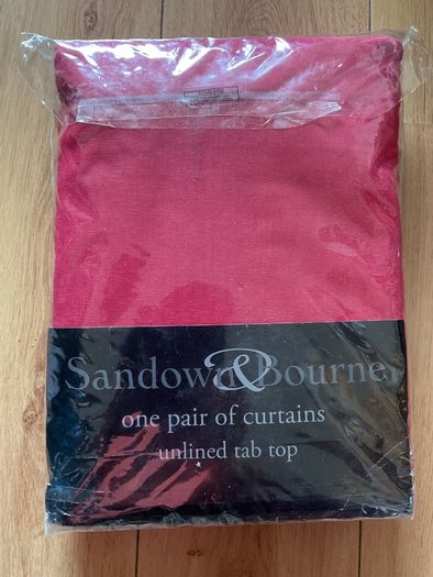 Canvas Tab Top Curtains and Ties Brand New