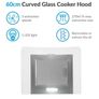 Cooker Hood 60cm Curved Glass and Stainless Steel Image 3