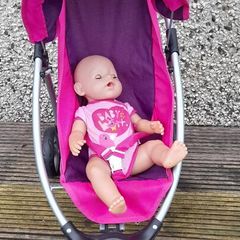 Baby Born Doll & Buggy