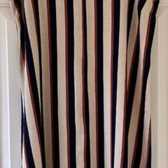 Size 12 Ladies Navy Striped Linen Mix Dress by Next