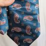 Christian Dior Monsieur Tie Blue Paisley Silk Vintage Designer Mens Necktie Image 4