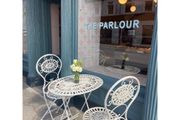 Two seater table and chairs Oval White D906