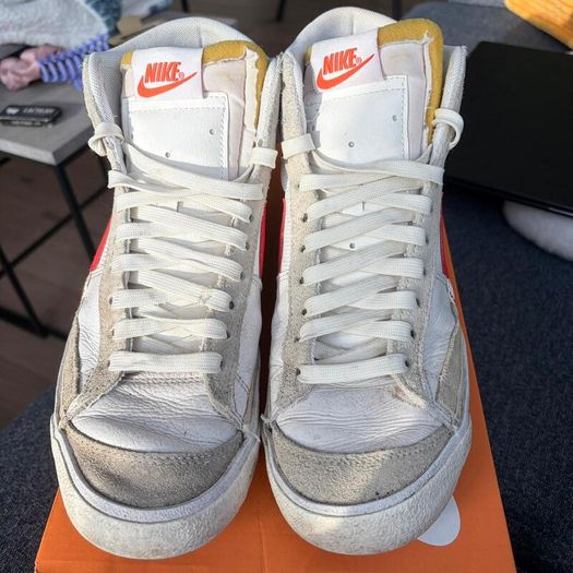 Nike Blazer Mid '77 Pro Club - White/Habanero Red (Used)