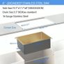 Stainless Steel Kitchen Sink, 50X45CM Small Sink, BoomHoze Undermount Single Bowl Outdoor Campervan with Silencer Pad, Drainer Fittings, Drop in Flushmount or Topmount Installation, Gold Image 8