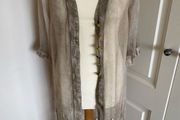 Elisa Cavaleta size 10 silk linen dress coat