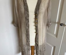 Elisa Cavaleta size 10 silk linen dress coat