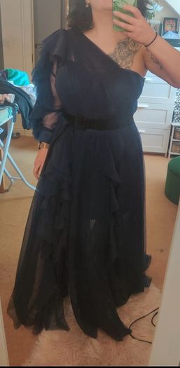 Navy long dress size M-L TS couture atelier designer special occasion  dress