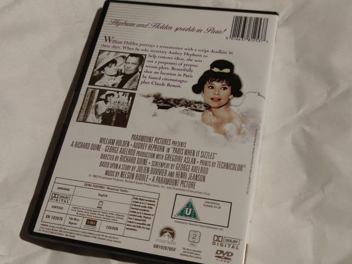 Paris When It Sizzles Dvd
