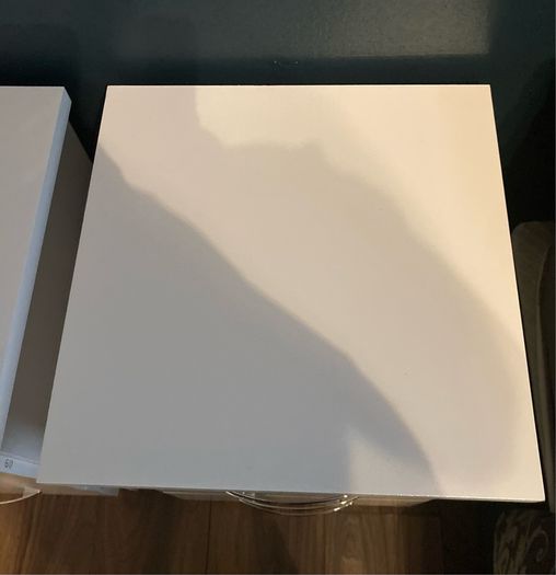 White Gloss Bedside Lockers x 2